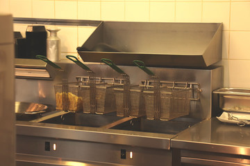 Fast food restaurant kitchen