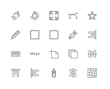 Set Of 20 Universal Editable Icons. Includes Elements Such As Me