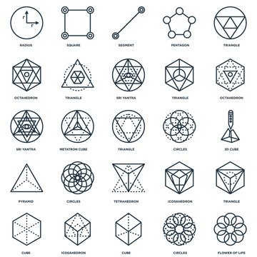 Set Of 25 Universal Editable Icons. Includes Elements Such As Fl