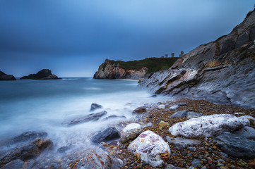 Fototapeta na wymiar Horn Beach, Salinas Asturias north of Spain