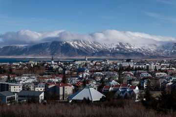 Fototapeta premium Reykjavik, Iceland view from Perlan Museum