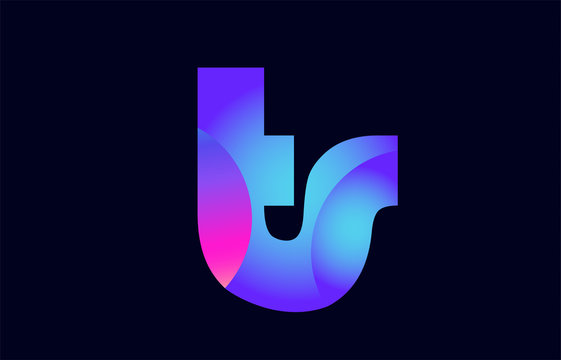ts t s spink blue gradient alphabet letter combination logo icon design