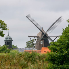 Obraz na płótnie Canvas Windmills in Copenhagen, Denmark