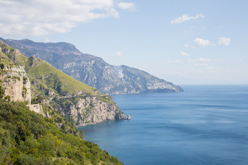 the rocky coast of Positano