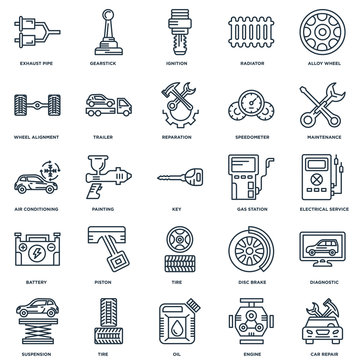 Set Of 25 Universal Editable Icons. Includes Elements Such As Ca