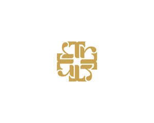 Obraz premium Abstract TR RT letter ornament Logo Icon 002