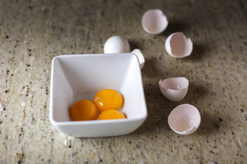 Egg Yolks and shells