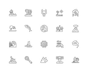 Simple Set of 20 Vector Line Icon. Contains such Icons as Accide
