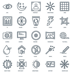 Set Of 25 Universal Editable Icons. Includes Elements Such As Sn