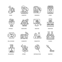 Simple Set of 16 Vector Line Icon. Contains such Icons as Droppe