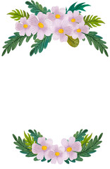 flowers invitation watercolor art illustration composition wedding