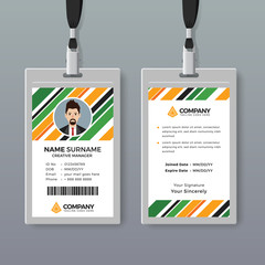 Obraz premium Abstract ID card design template