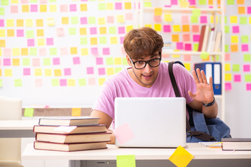 Student preparing for exams with many conflicting priorities 