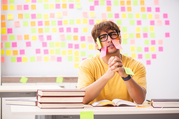 Student preparing for exams with many conflicting priorities 