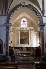 Fototapeta na wymiar Sacred altar of the church of Ravello