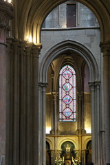 Dijon,France-October 14, 2018: Inside of Eglise Notre-Dame de Dijon or Church of Notre-Dame in Dijon, France
