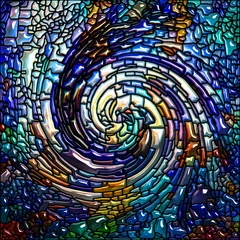 Rolgordijnen The Escape of Spiral Color © agsandrew