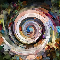 Foto op Canvas Inner Life of Spiral Color © agsandrew