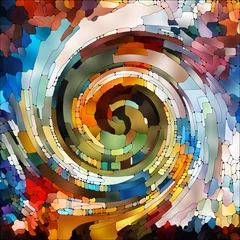 Foto op Canvas Energy of Spiral Color © agsandrew