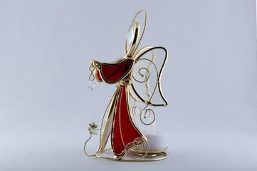 Glass angel Christmas decoration