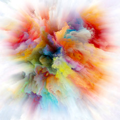 Fototapeta premium Perspectives of Colorful Paint Splash Explosion