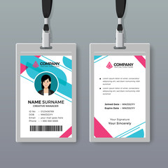 Obraz premium Stylish ID card design template