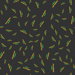 Halloween party vector seamless pattern on black