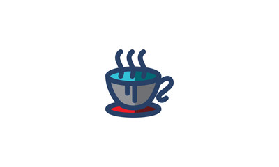 Cup Coffee Icon Winter Template Vector