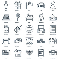 Set Of 25 Universal Editable Icons. Includes Elements Such As Ho