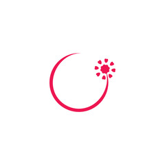 Fototapeta na wymiar circle motion flower fireworks symbol vector