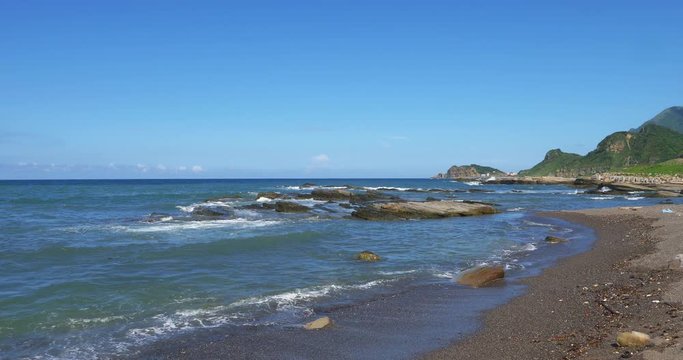 Nature Ocean swirl wave in Badouzi Fishing port, Taiwan Taipei