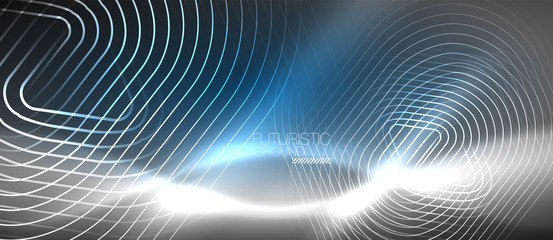 Fototapeta premium Vector neon color abstract background