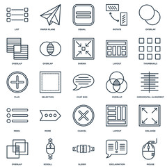 Set Of 25 Universal Editable Icons. Includes Elements Such As Mo
