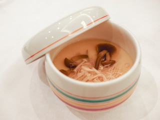 Japanese steamed brothy custard. japaese food 