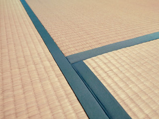 Japanese flooring mat TATAMI.(copy space for text or background)