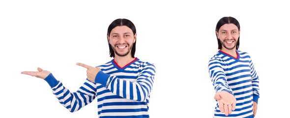 Young man isolated on white 