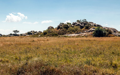 Fototapeta na wymiar Mountains in Tanzania in the Ngorogoro Valley