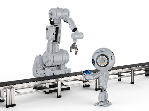 robot with robotic arm