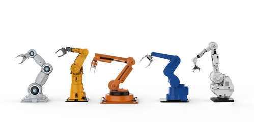 Five robotic arms