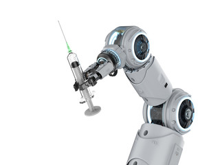 robot with syringe