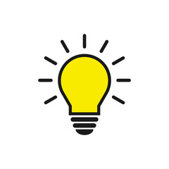 Fototapeta premium Light Bulb icon. Light Bulb line icon vector.