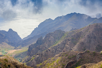 Fototapeta premium Incredible view of the coast near the Masca gorge. Tenerife. Canary Islands..Spain