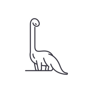 outlined dinosaur standing tall on white clip art preview