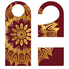 Label hanging tag collection vector illustration with mandala design