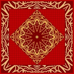 Ornamental ethnic pattern. For fashion design, shawl, textile, bandanna, print, invitation card. Vector illustration