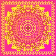 Floral Geometric Pattern. Vector illustration. design for wallpaper, flyer, book, brochure.