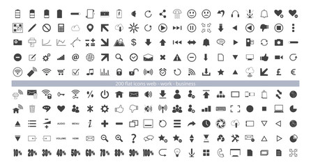 200 everyday vector web icons, 200 icone del web uso giornaliero 