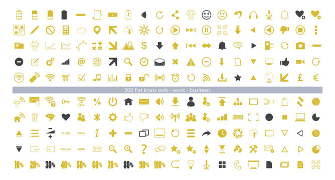 200 everyday vector web icons, 200 icone del web uso giornaliero 