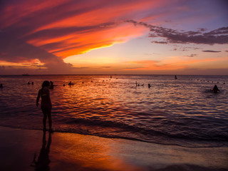 Fototapeta premium Atardecer en la perla de América