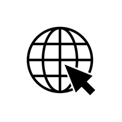 Web icon. Web icon page symbol for your web design. Internet world vector